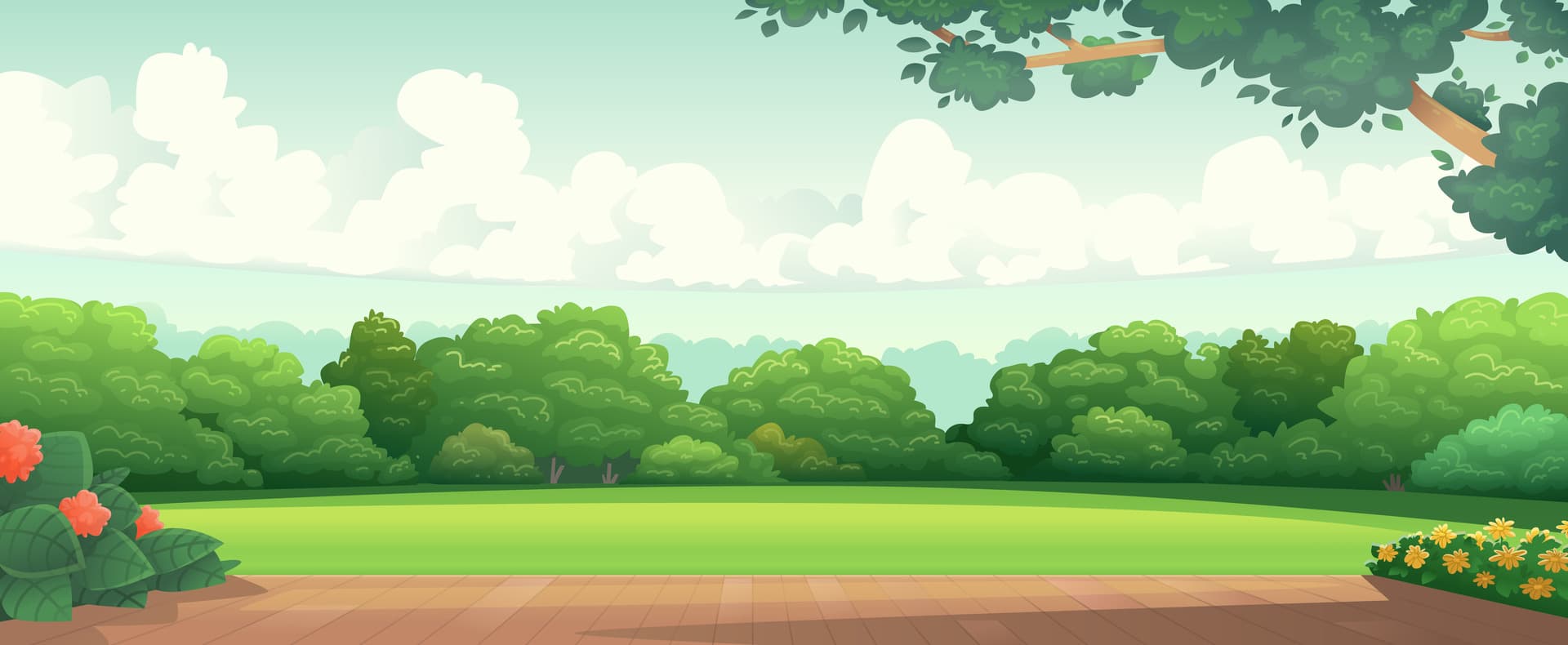 cartoon lawn background